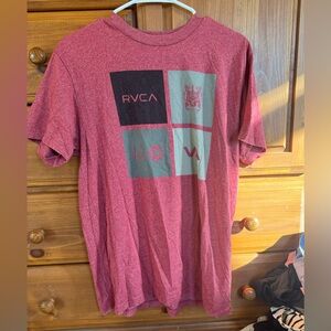 RVCA Men's Maroon Graphic Tee